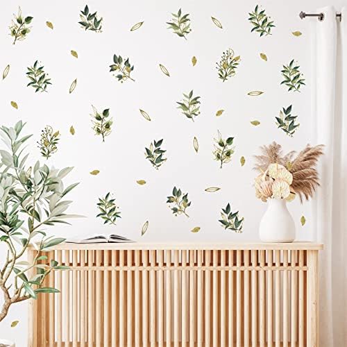 Gold Leaves Wall Sticker for Modern Decor