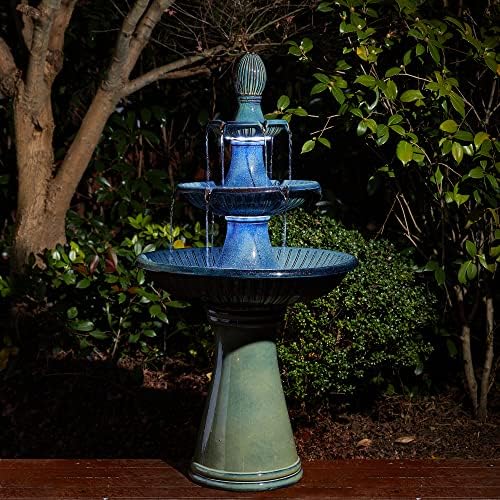 Glitzhome 3 Tier Water Fountain with LED Light