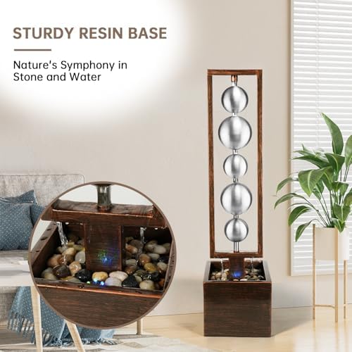 Ferrisland Modern Geometric Sphere Water Fountain