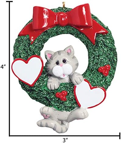 Personalized Cat Ornament 2024 with Name