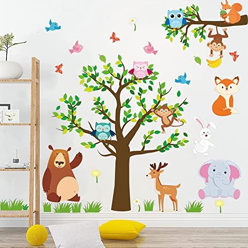 Supzone Jungle Animal Wall Stickers for Kids