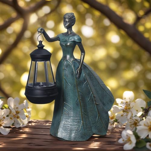 Fairy Garden Statue with Solar Lights and Resin Details