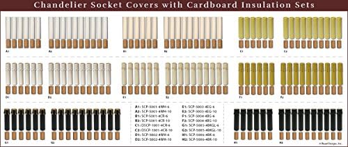 Royal Designs 4 Inch Candle Drip Sleeves Chandelier Socket Covers Set of 10