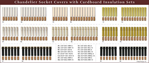 Royal Designs 4 Inch Candle Drip Sleeves Chandelier Socket Covers Set of 6