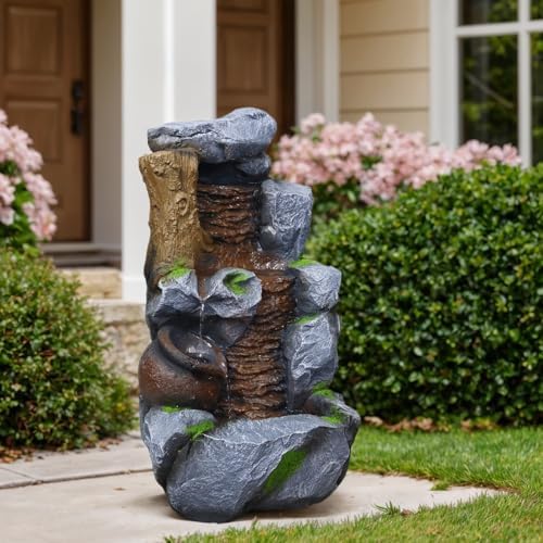 Tolatr Outdoor Water Fountain with LED Lights