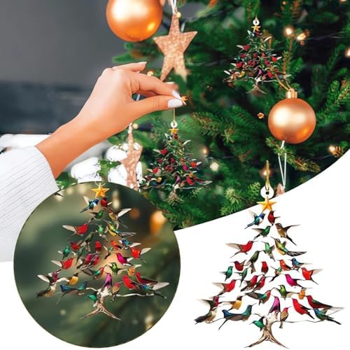 Colorful Hummingbird Christmas Ornament for Bird Lovers