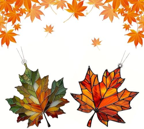 Acrylic Maple Leaf Suncatcher for Window Wall