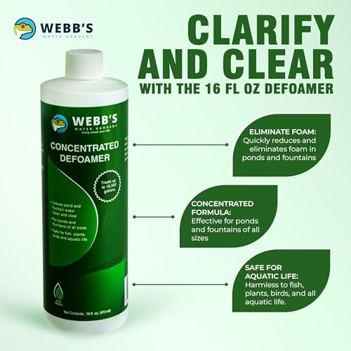 Webbs Water Gardens Defoamer Concentrate 16 Ounces