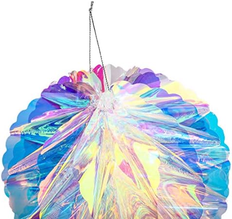 Iridescent Honeycomb Ball Hanging Decorations for Party and Wedding