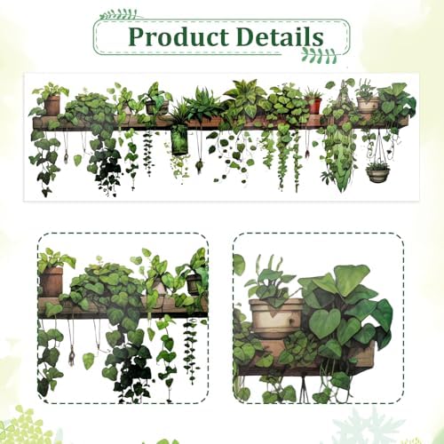 Green Plants Leaves Wall Decals Peel and Stick