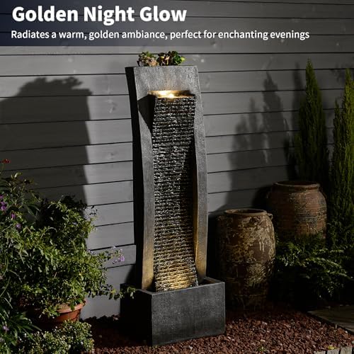 Water Fountain with LED Lights and Pump