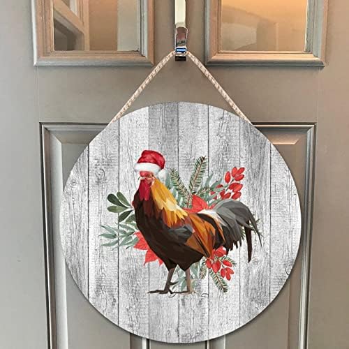 Funny Farm Animal Christmas Door Hanger Wood Wreath