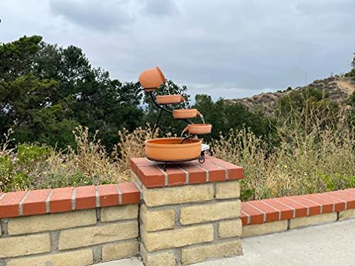 ASC Cascade Ceramic Solar Water Fountain Bowls 5 Tiered