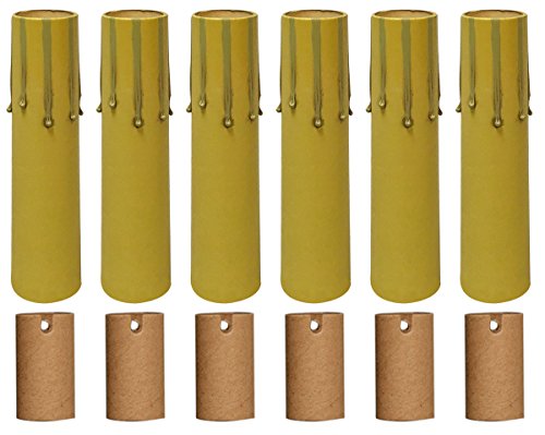 Royal Designs 4 Inch Candle Drip Sleeves Chandelier Socket Covers Set of 6