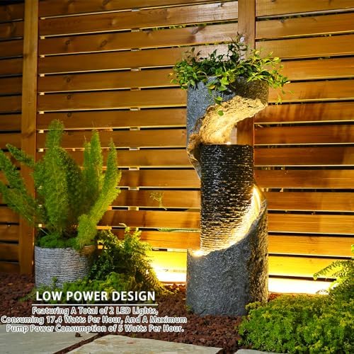 Bumilgar Modern Outdoor Fountain with LED Lights
