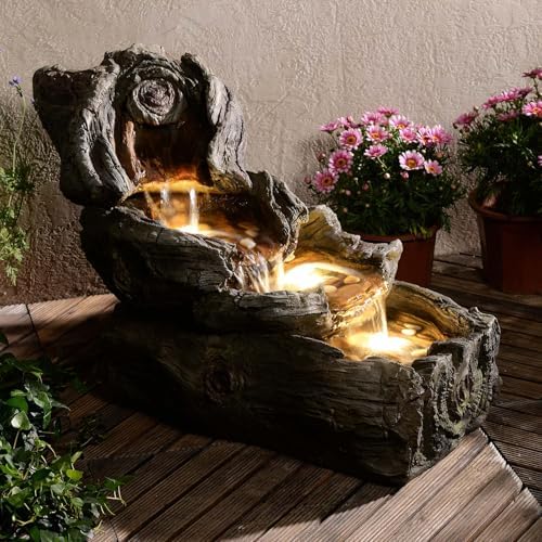 315 Inch Garden Water Fountain with LED Lights