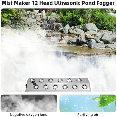 TEPU 12 Head Ultrasonic Pond Fogger 9000mlH 400W