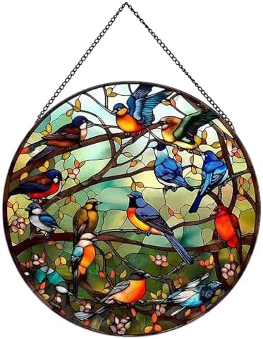 Hummingbird Suncatcher Stained Glass Decor 20cm