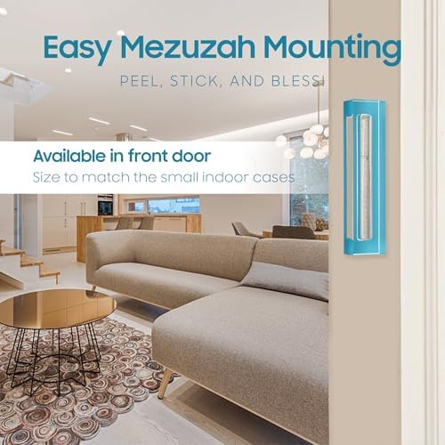Modern Acrilic Mezuzah Case With Scroll
