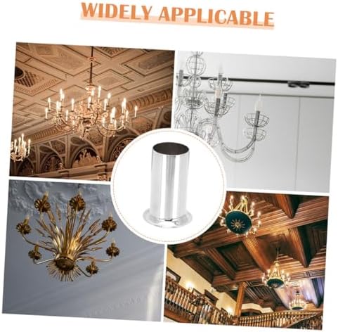 Zerodeko 4pcs Iron Chandelier Base Sleeves for Candle Light Covers