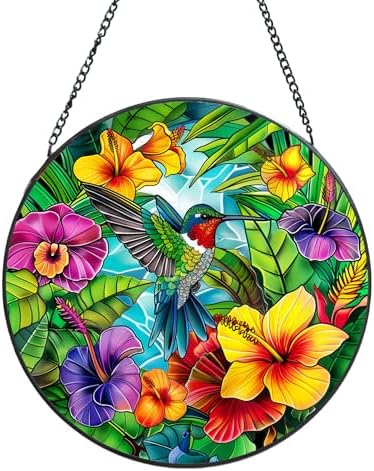 Voyakolo Hummingbird Stained Glass Suncatcher 8
