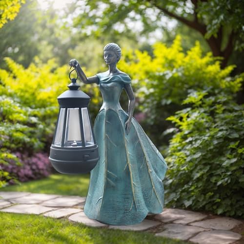 Fairy Garden Statue with Solar Lights and Resin Details
