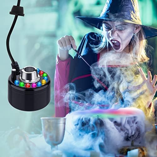 2 Pcs Halloween Mist Maker Fogger with LED Lights