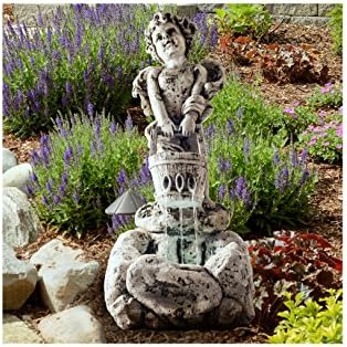 Outdoor Water Fountain With LED Lights