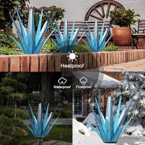 TOMBABY Enlarge Metal Agave Garden Statue