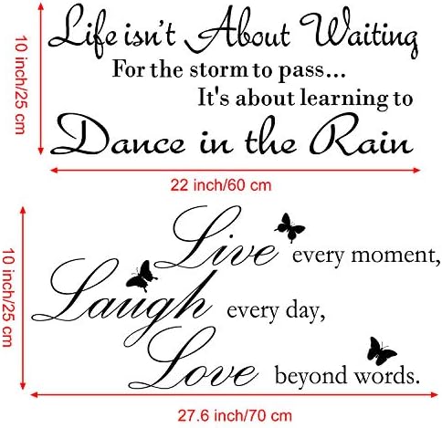 Zonon Inspirational Butterfly Wall Decals