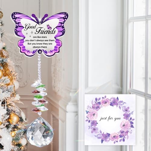 Butterfly Crystal Ball Sun Catcher for Best Friend Gifts