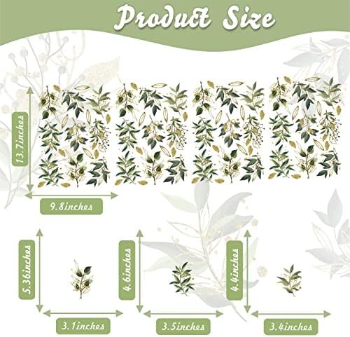 Gold Leaves Wall Sticker for Modern Decor