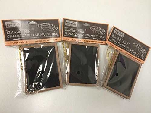 New Star Foodservice Rectangle Black Mini Chalkboard Set of 12