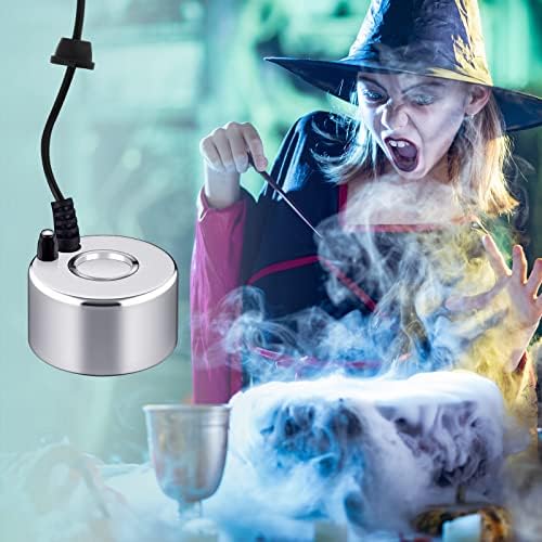 2 Pcs Halloween Mist Maker Foggers with 12 LED Light Flashes