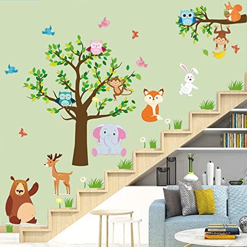 Supzone Jungle Animal Wall Stickers for Kids