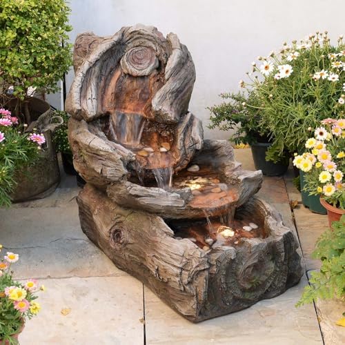 315 Inch Garden Water Fountain with LED Lights