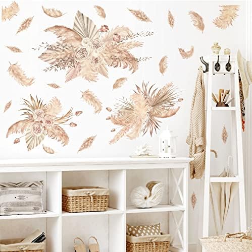 Large Palm Leaf Wall Sticker for Bedroom Living Room