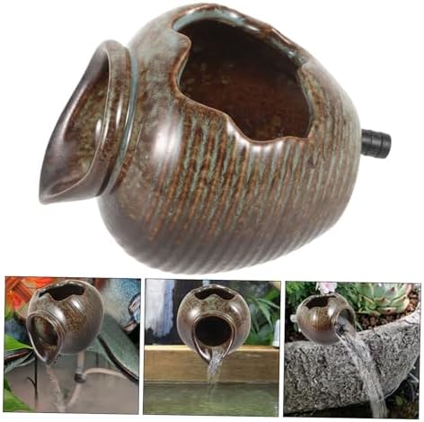 VICASKY Solar-Powered Outdoor Fountain Decor Pot