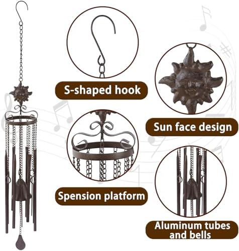 Sun-Facing Wind Chimes for Outdoor Decor