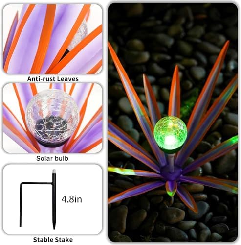 Rustic Metal Agave Garden Sculpture 2 Pack