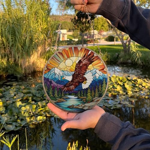 Bald Eagle Stained Glass Suncatcher 78 Inch