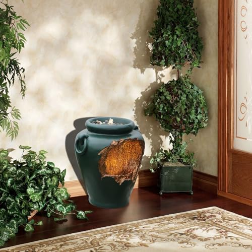Jar Zen Water Fountain with Gold Interior and LED Lights