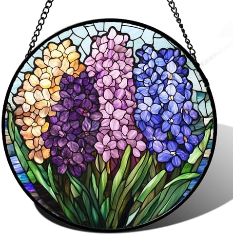 Stained Glass Window Hanging Suncatcher 15 Inches