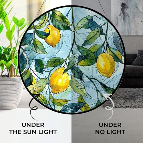 Handmade Lemons Stained Glass Window Hangings