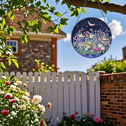 Stained Glass Window Hanging - Wildflowers 8 Suncatcher