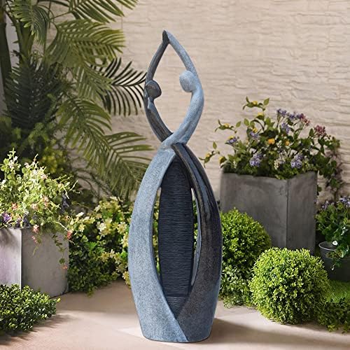 Graceful Dancing Couple Outdoor Fountain 57 Inch Cast Stone Garden Statue