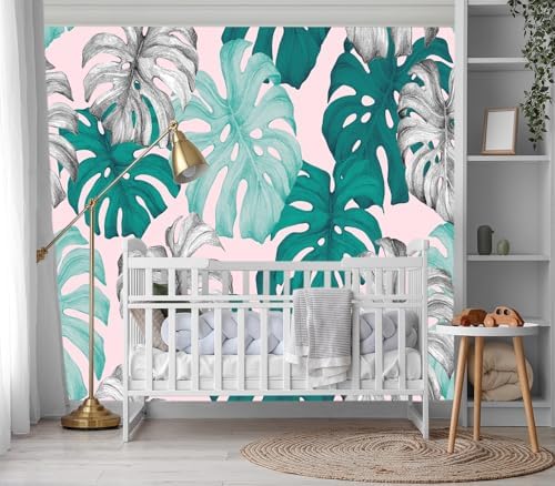 Xmpmbm Tropical Leaf Wall Mural Large Decorative Wallpaper