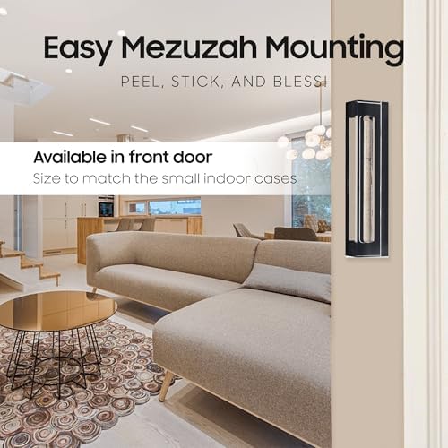 AS Mezuzah Acrylic Case for Door - 6 Inches Black