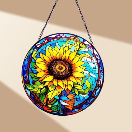 HOTIYOK Sunflower Suncatcher Window Hanging