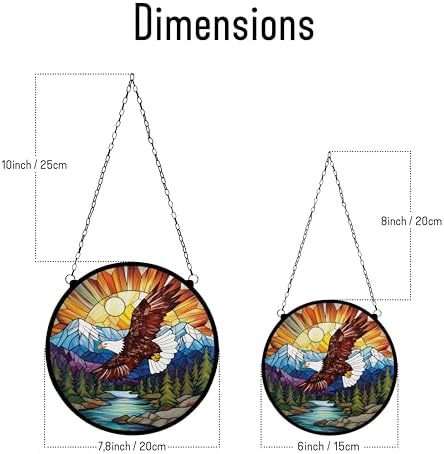 Bald Eagle Stained Glass Suncatcher 78 Inch
